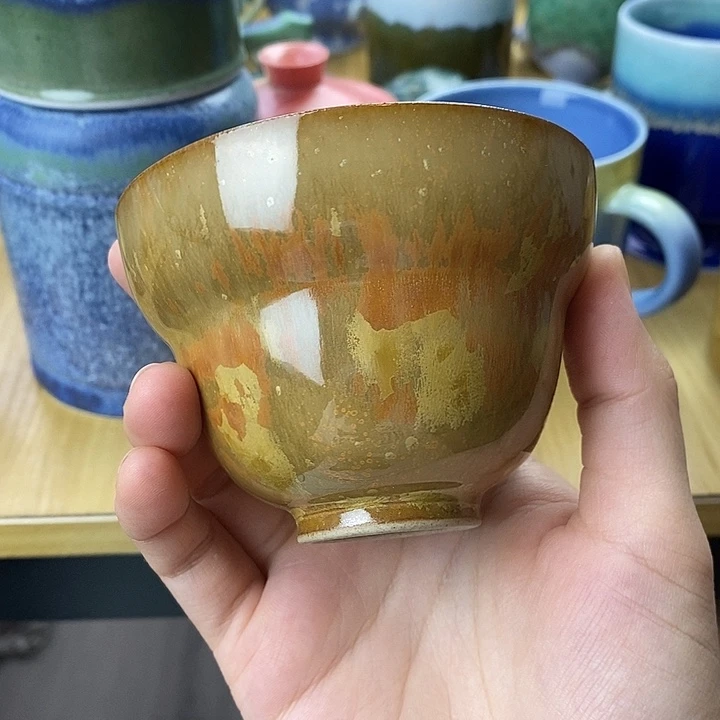 摆件景德镇高温陶瓷葫芦杯