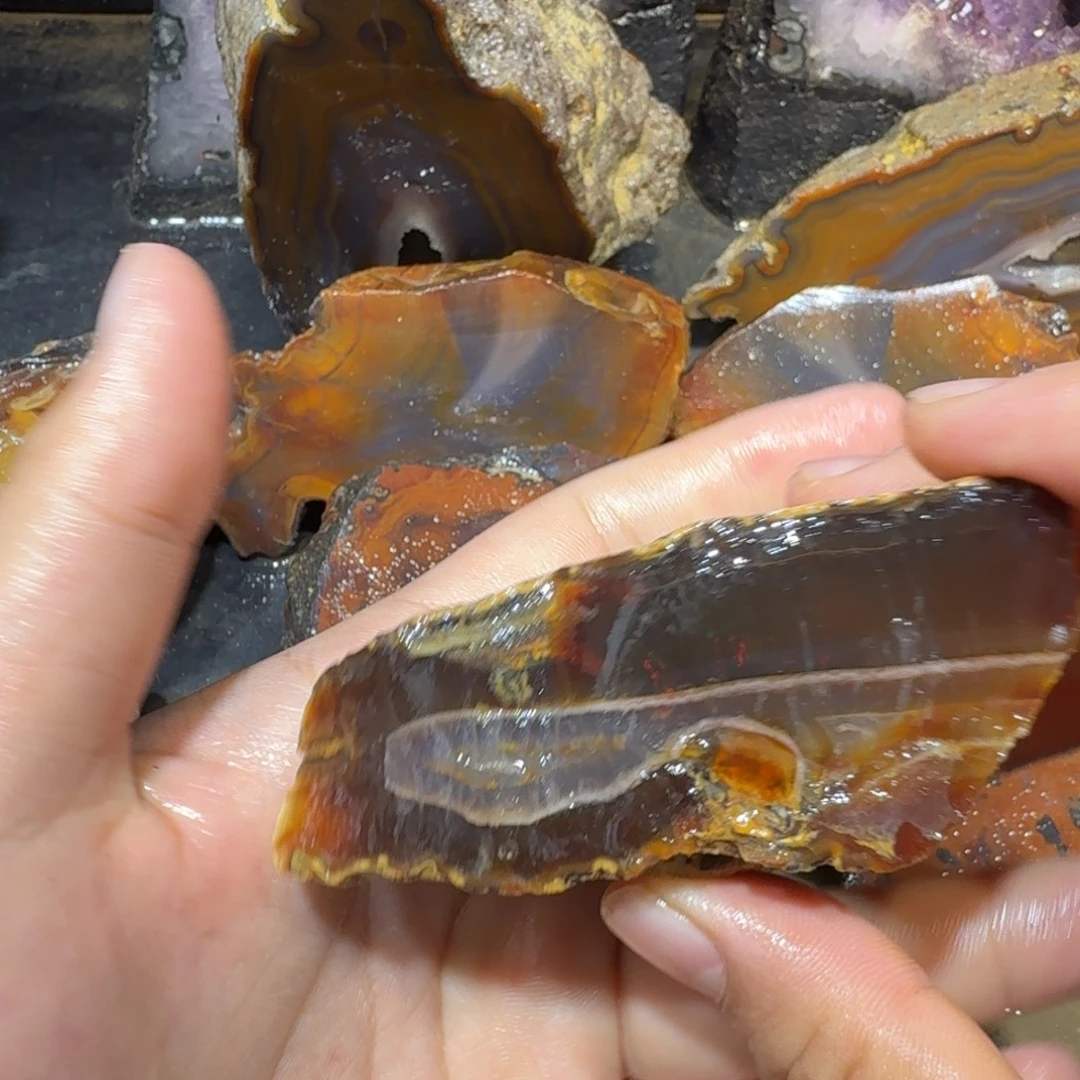 未镶嵌玛瑙/玉髓珠宝半成品