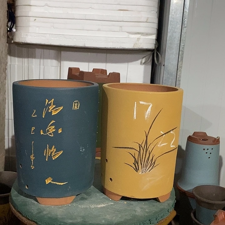 紫砂花盆紫砂花盆