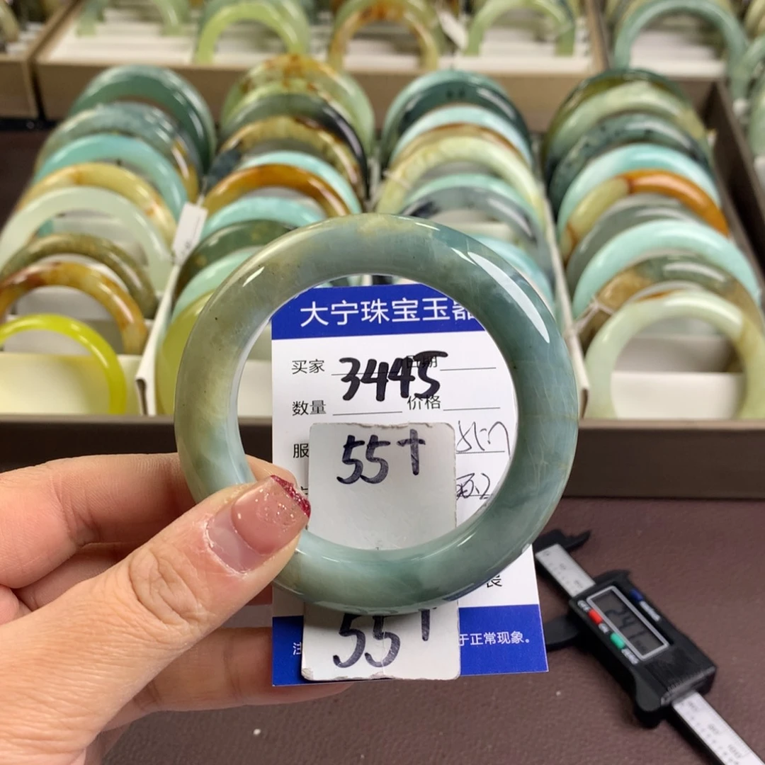 蛇纹石玉手镯未镶嵌I****D3445