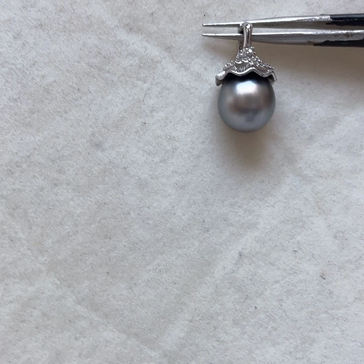 银S925镶嵌吊坠(不含链)海水珍珠