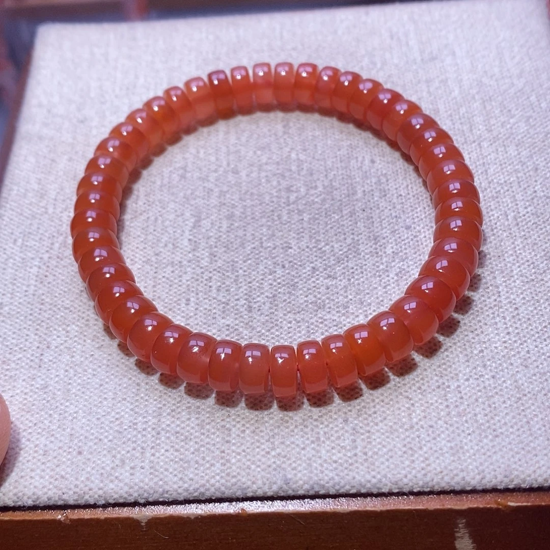 南红玛瑙未镶嵌手串卡7.3
