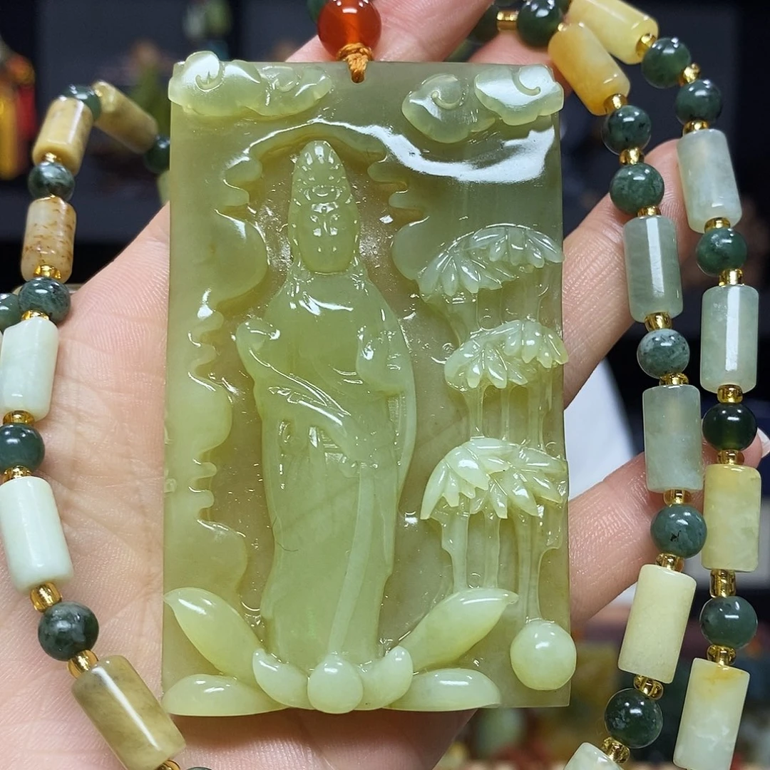 未镶嵌岫玉挂件吊坠