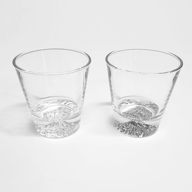 【2只/200ml*2】摩瑟家居【200ml冰山洋酒杯2只】JCDF花瓶摆件玻璃花
