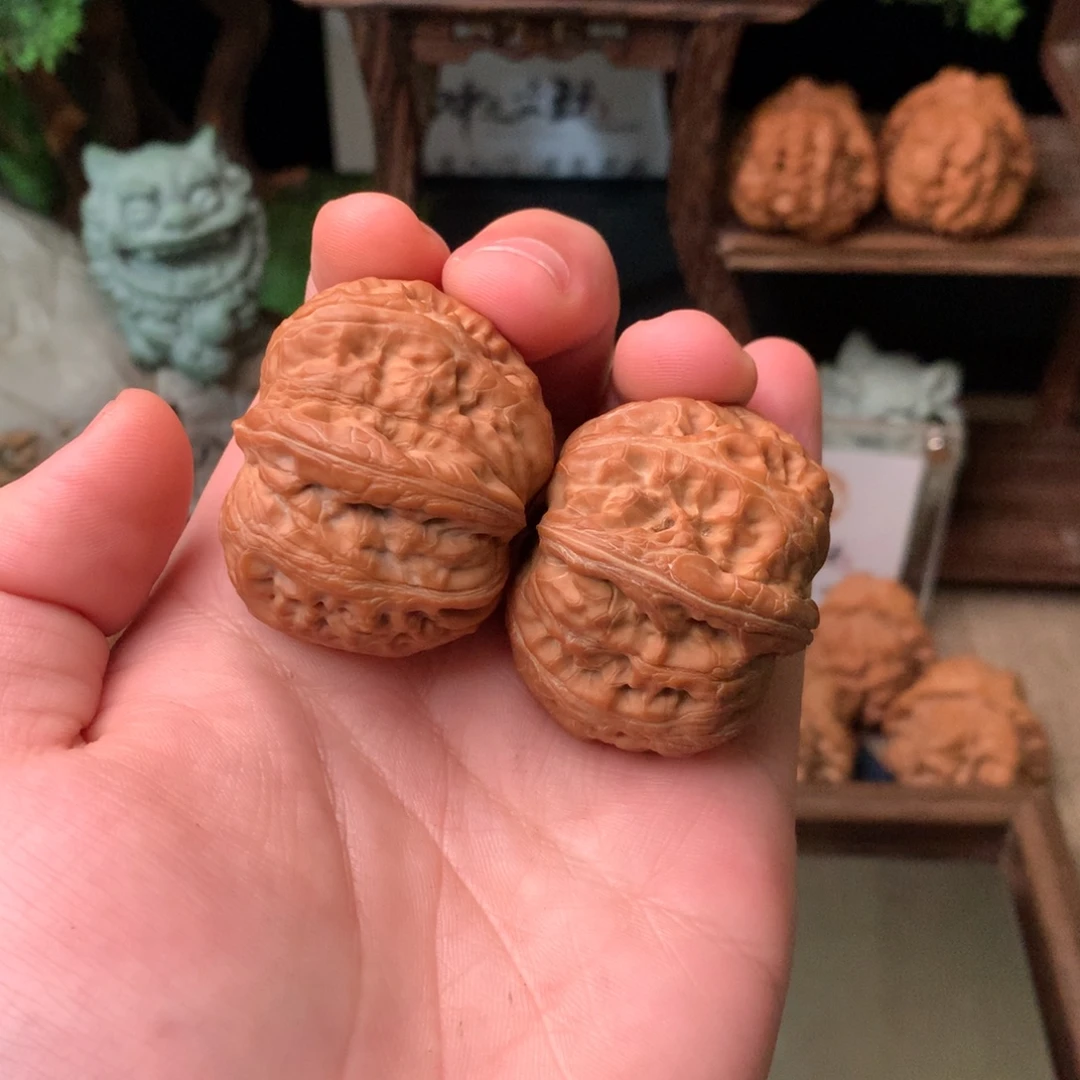 歪***歌文玩核桃把件43尺寸元宝