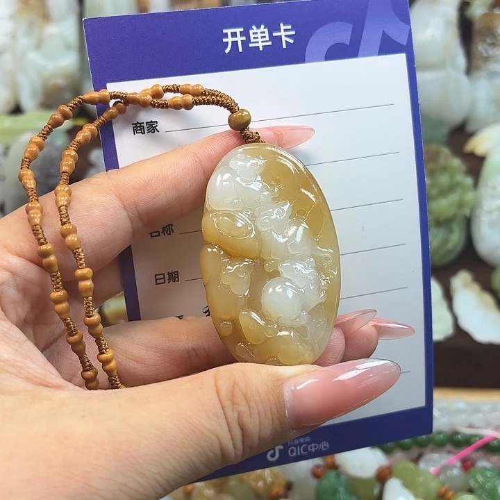 和田玉未镶嵌颈饰静*心
