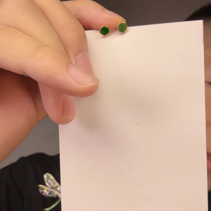 颈饰银S925镶嵌翡翠一对