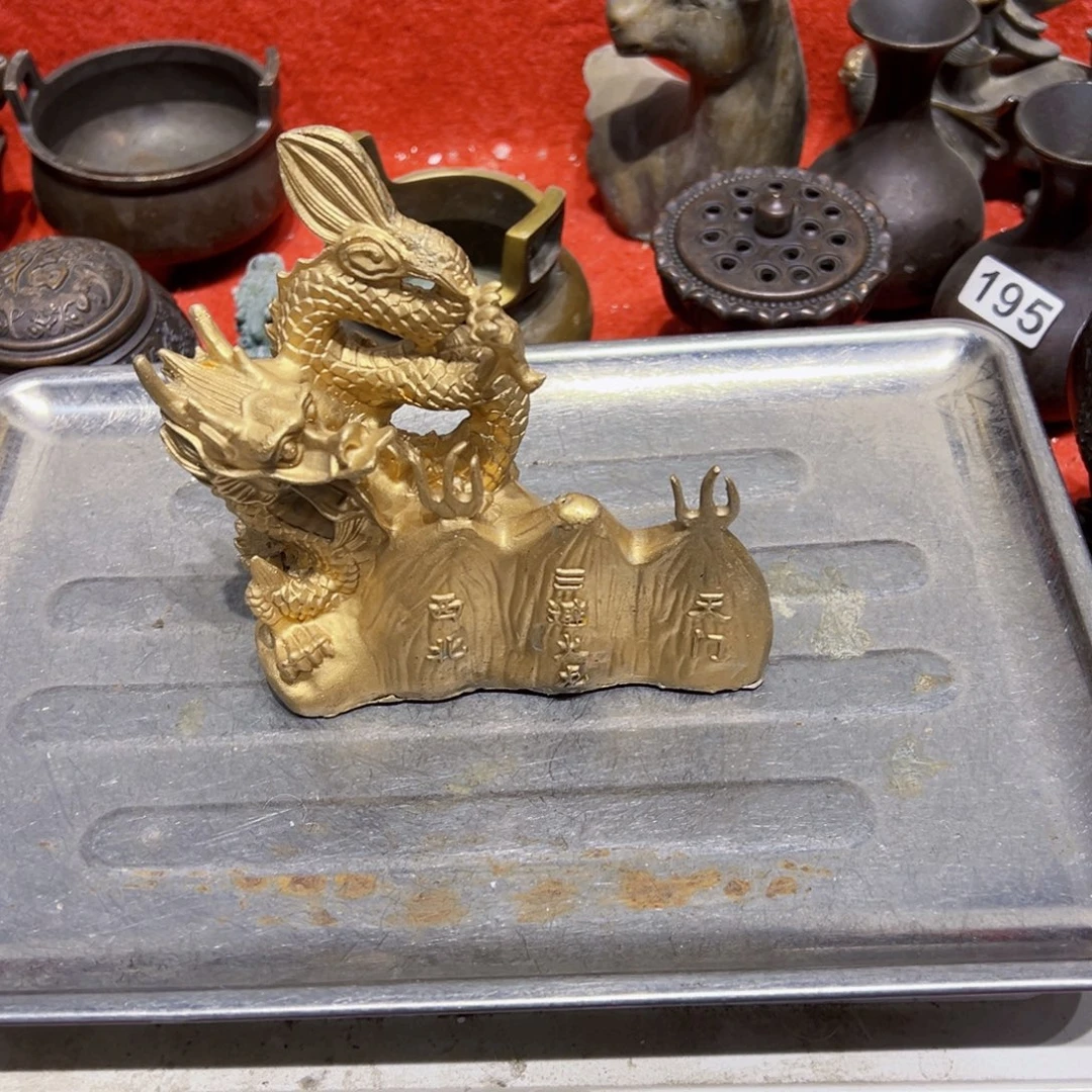 A***伴黄铜摆件，文房摆件