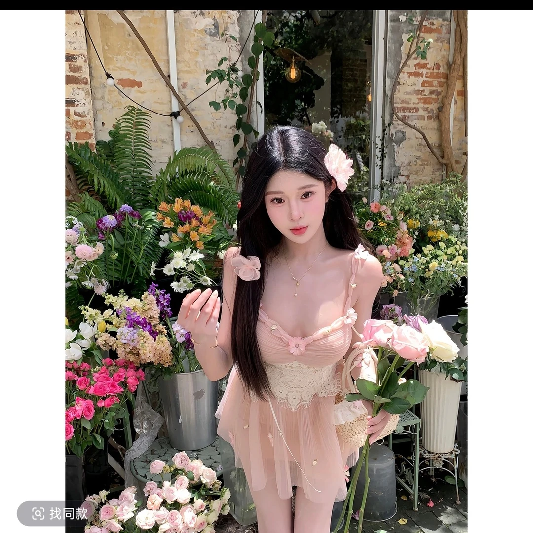 【桃色满园】五一度假出游夏季甜美风小众套装女高级感气质温柔风