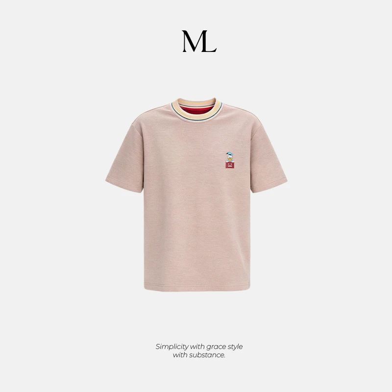 2026新款联名系列唐老鸭精工刺绣印时尚百搭短袖-T9861H男装