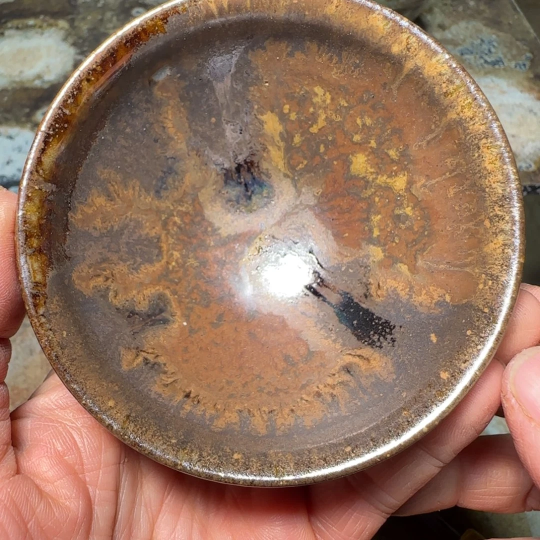 柴烧建盏茶盏茶杯301