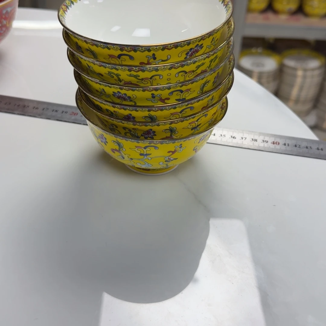 瓷六个4.5英寸高脚碗