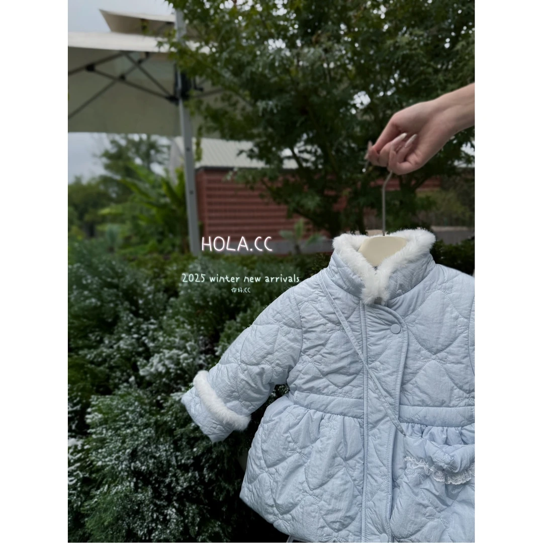 HOLA.CC·25冬~蝴蝶绗绣包包外套6633(童装汉服)兰色