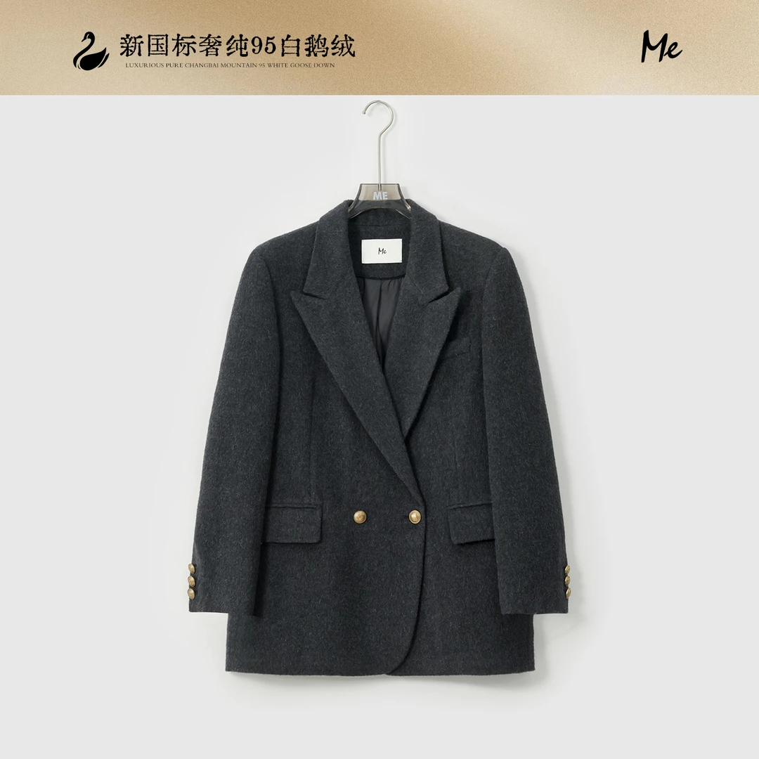 ME【爵士95鹅绒服】白鹅绒花呢奢牌感时尚羽绒服MESA4190