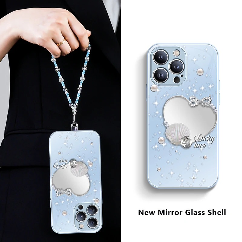 兰知春序适用iphone16pro手机壳新款苹果14高级15promax镜面13玻