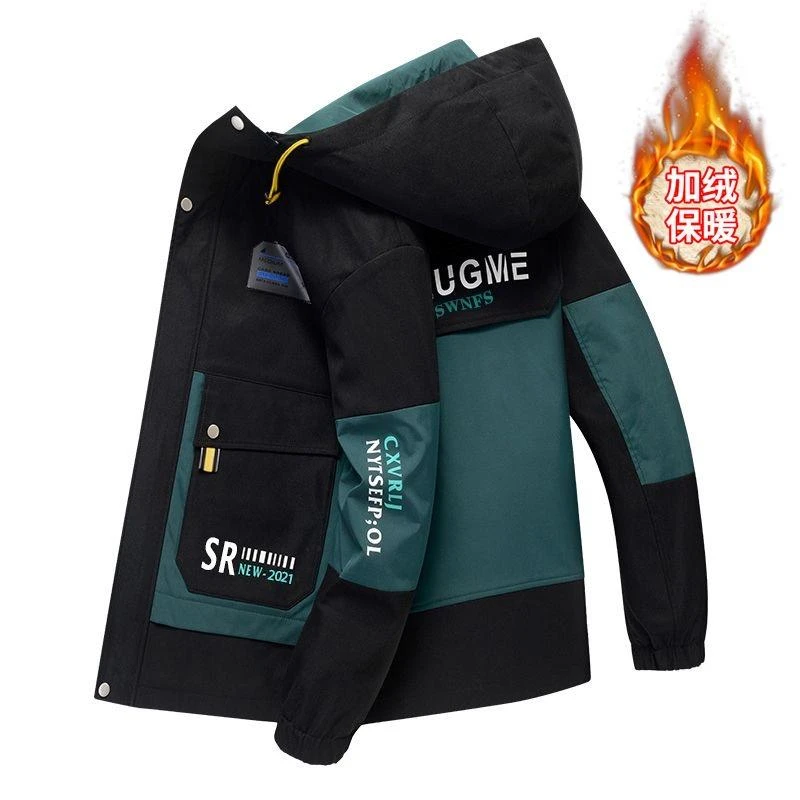 冬季棉衣男加绒加厚棉服工装夹克男士外套青少年潮流宽松保暖棉袄