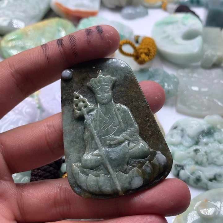 颈饰未镶嵌翡翠保真天然a货翡翠