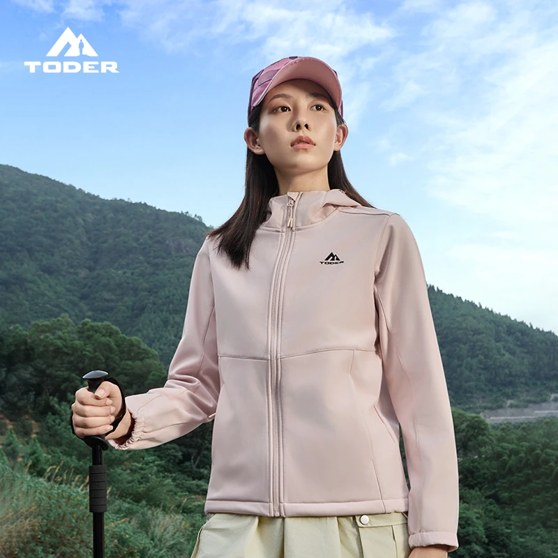 探野者TODER【RK02】新款秋冬户外女款防风防水登山徒步软壳外套