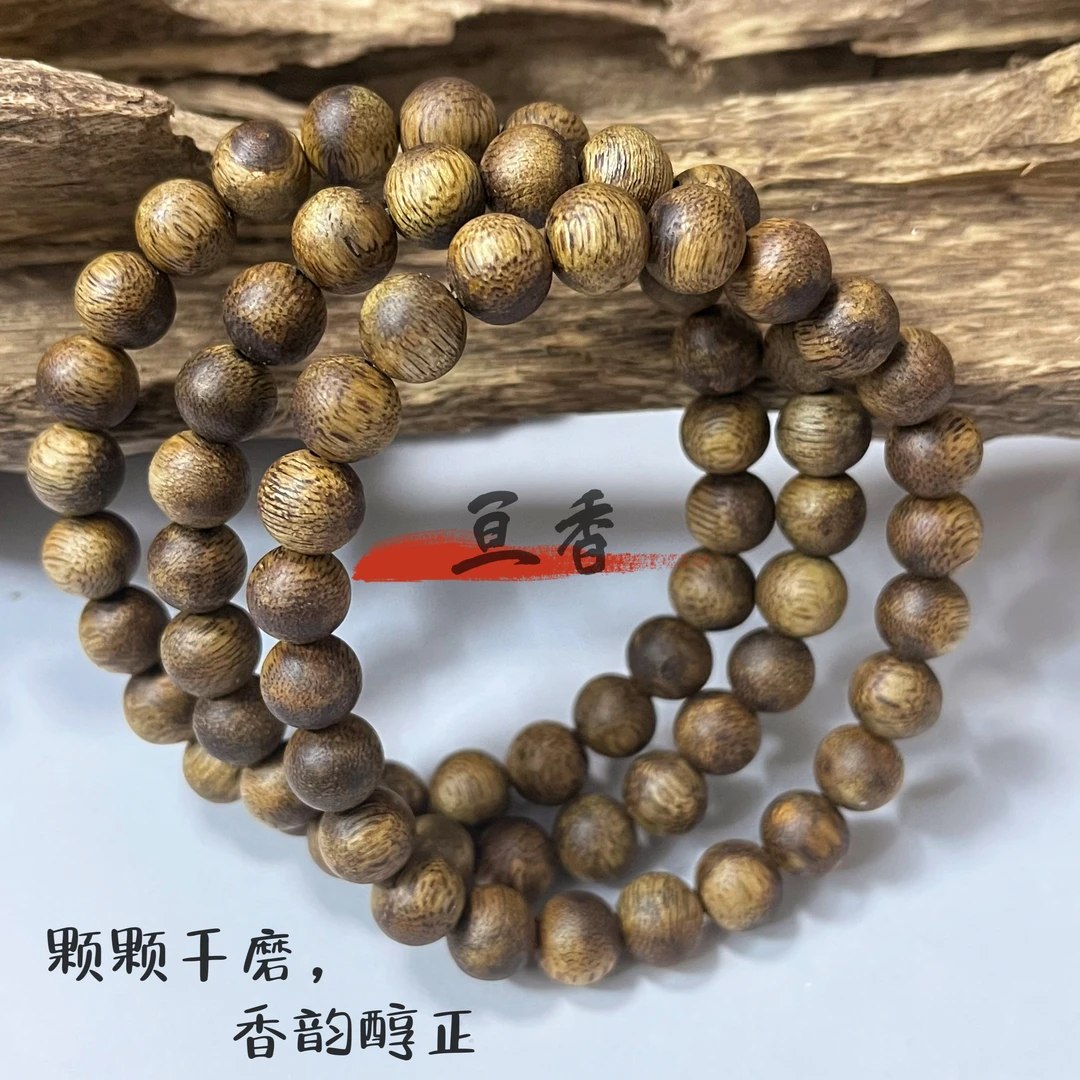 【Y-8mm】海南莺歌绿棋单圈花香蜜甜树心手串多样性发其一