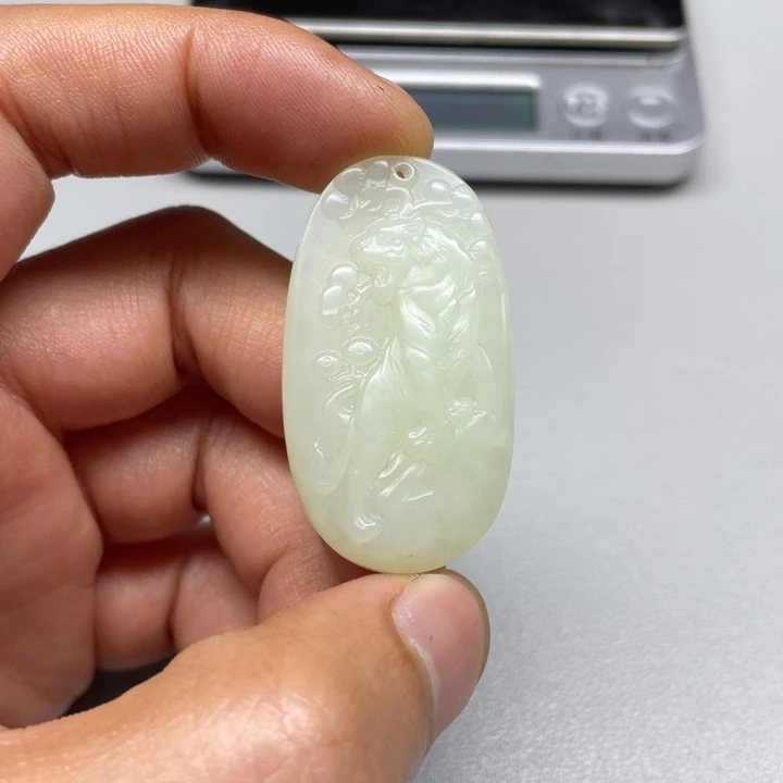 和田玉吊坠(不含链)未镶嵌老*