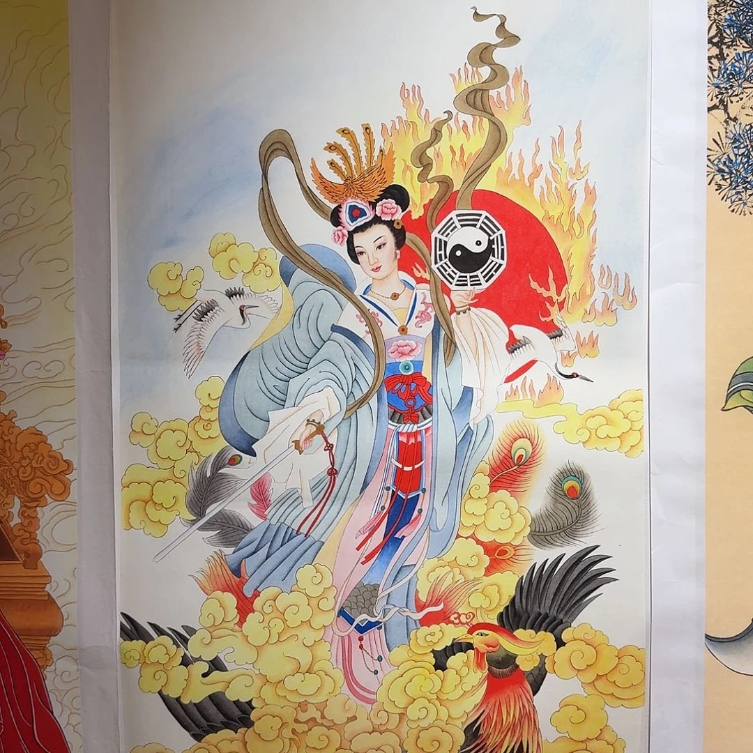 打***皇国画九天玄女一副作品