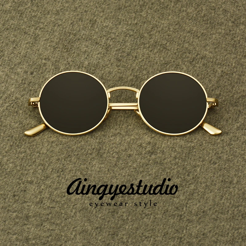 复古圆形墨镜男款开车专用偏光镜太阳眼镜女防紫外线高级感痞帅潮