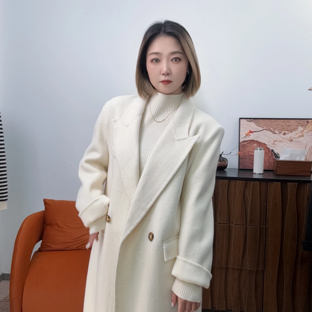 期素韩版中长款羊毛大衣外套气质时尚秋冬