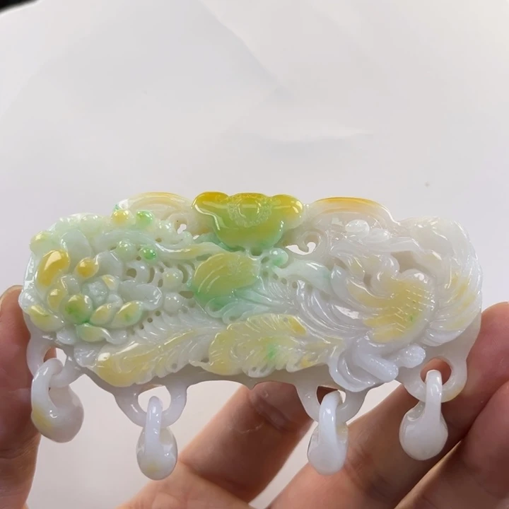 翡翠吊坠(赠链)未镶嵌代编织