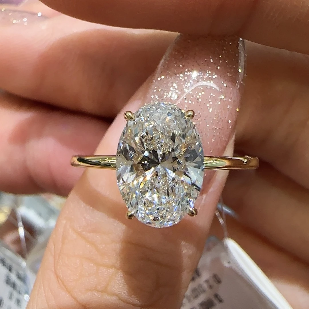 18K金镶嵌实验室培育钻石海莉2卡igi双证