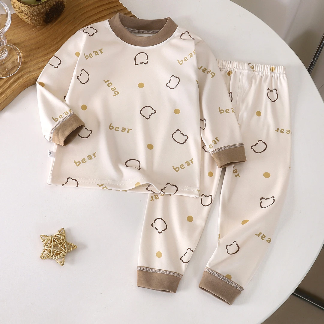 儿童德绒内衣套装秋冬男女童秋衣秋裤两件套宝宝睡衣打底婴儿衣服