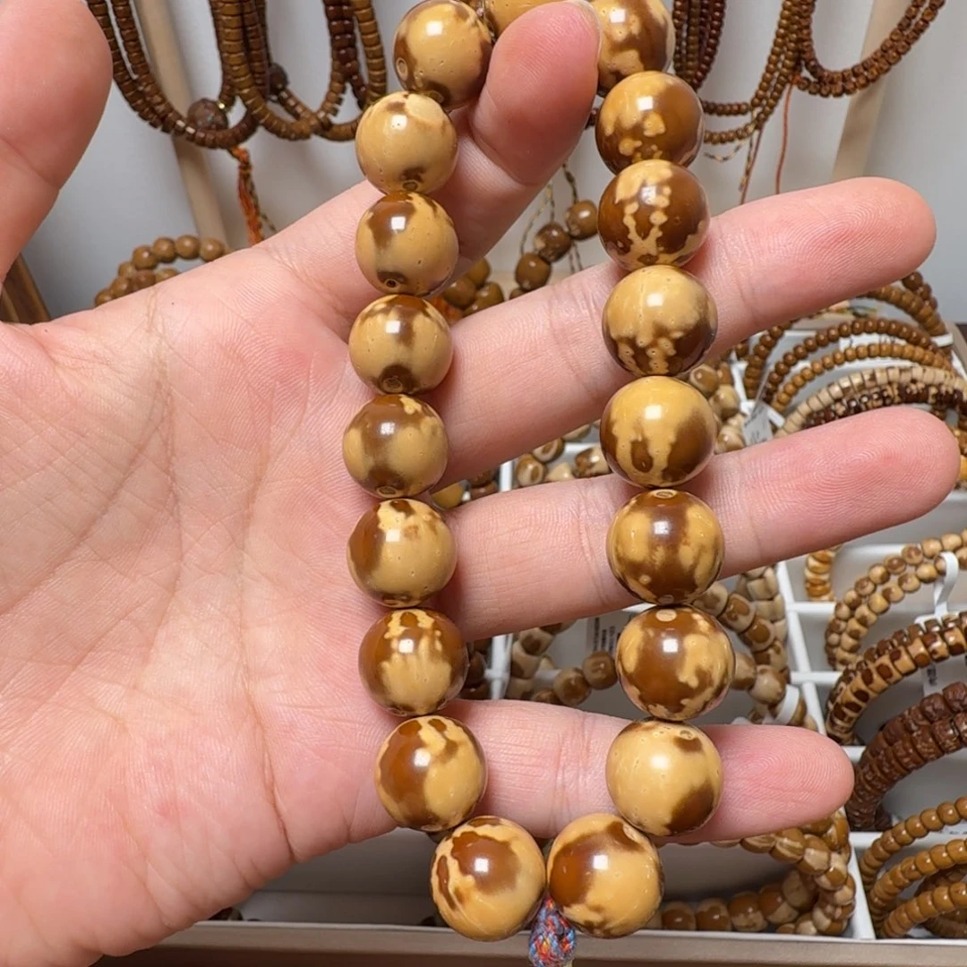 吊坠紫金鼠半实心紫金鼠手串花皮圆珠13.6