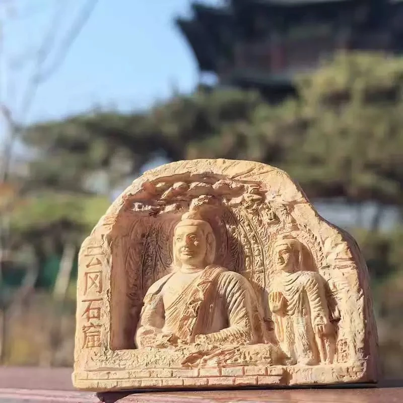 晋礼山西文创云冈石窟第二十窟树脂立体冰箱贴