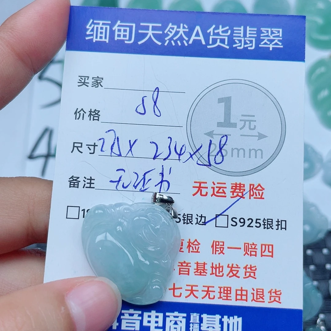 翡翠银S925镶嵌颈饰翡翠