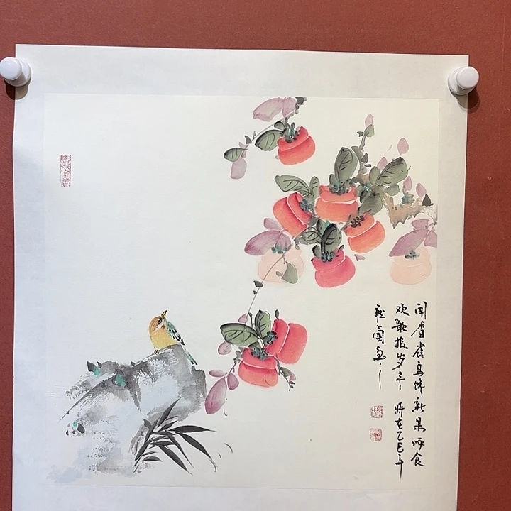 国画听兰老师花鸟