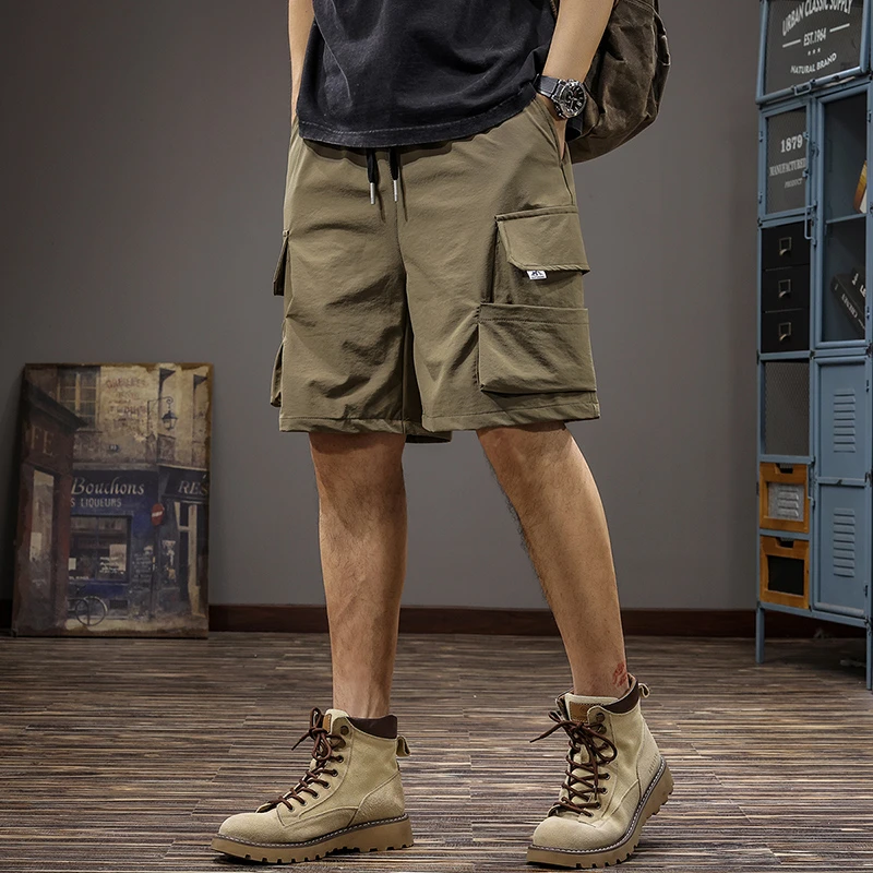 新品户外薄款工装短裤2025夏季美式冰丝速干休闲裤潮牌宽松五分裤