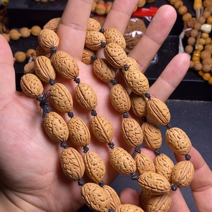 桃核手串纯野生天珠