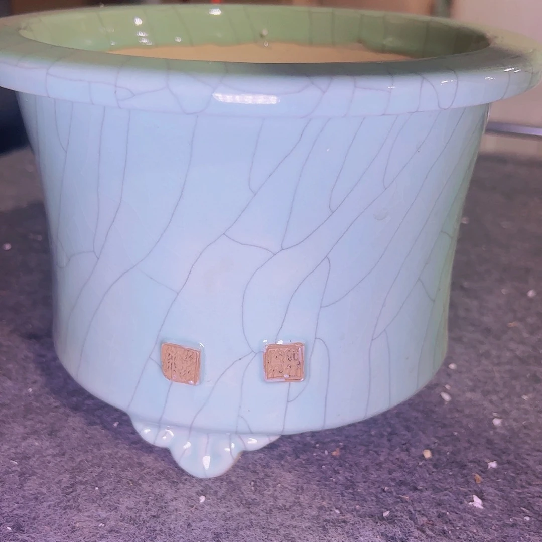 红陶正宗岭南石湾盆放漏