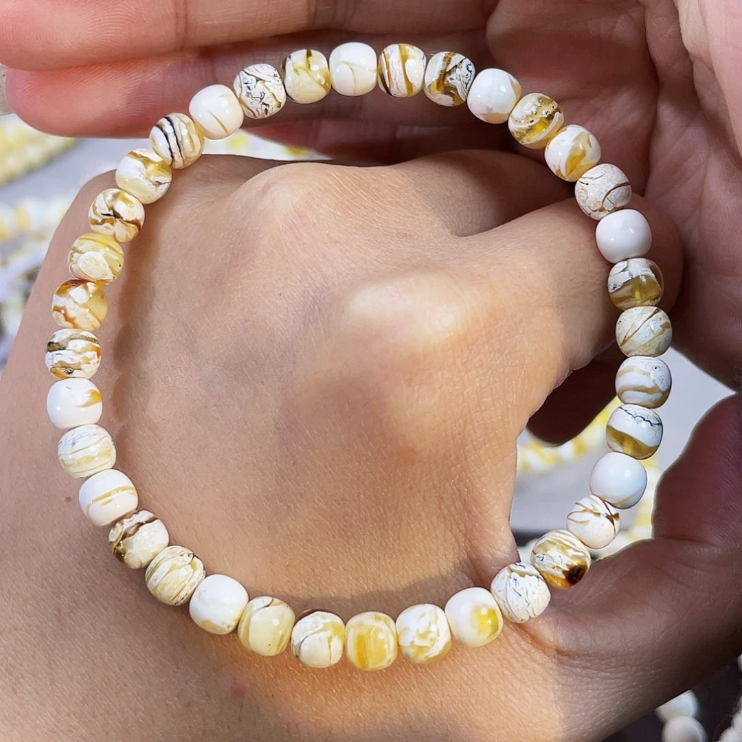 咩***㈍琥珀未镶嵌裸石6白底拉丝