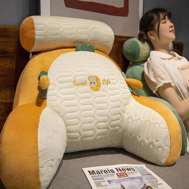 范哲萨冰丝乳胶靠枕床头大靠背垫软包护腰靠孕妇沙发床上看书夏季