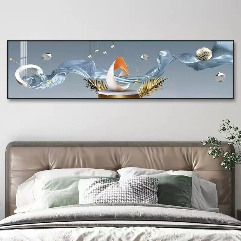 806简约轻奢风格卧室床头画装饰墙面温馨背景画