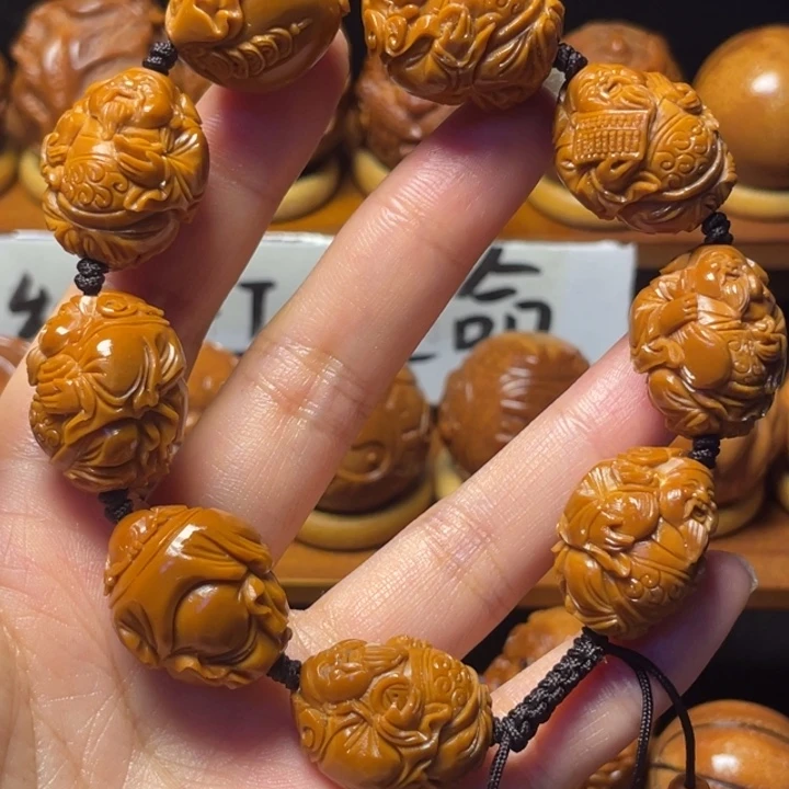 橄榄核把件发***包2.0小橄榄财神