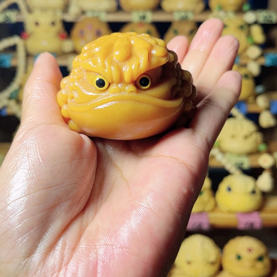 永***。竹恶霸金蟾带配饰玉化的