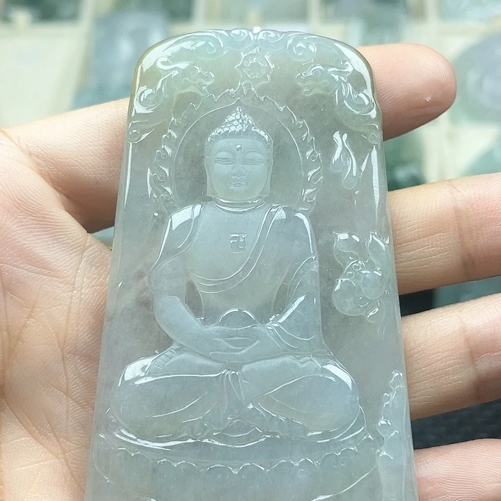 颈饰未镶嵌翡翠天然翡翠大日如来