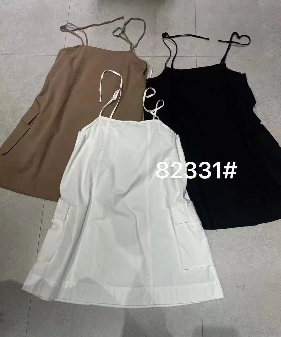 艾米莉#82331夏季福利重工洗水工装吊带连衣裙