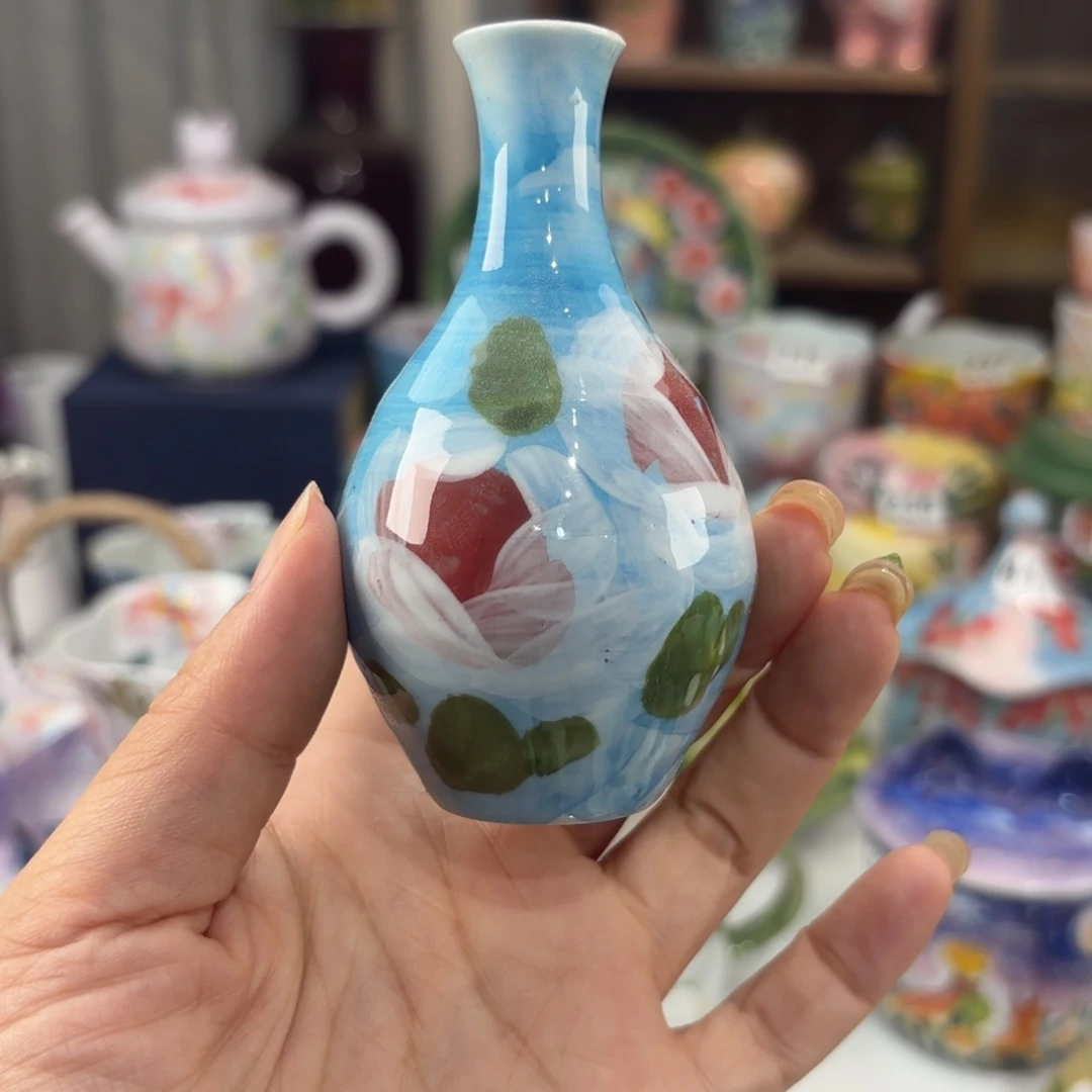 景德镇手绘高温釉下彩陶瓷茶具