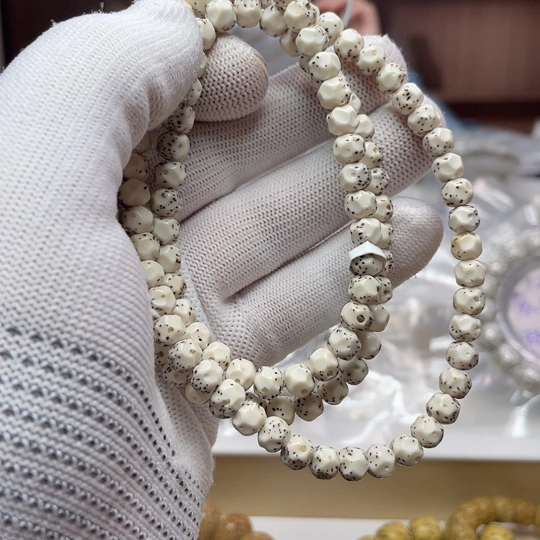 吊坠星月菩提7/6原生态带月通体留白无相108长串