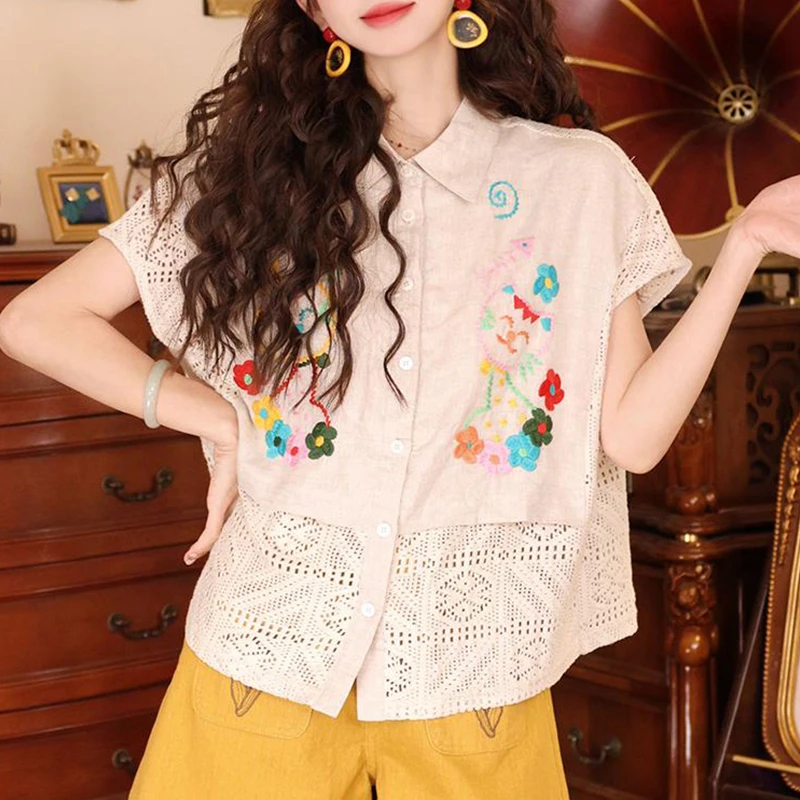 2025夏季复古港风气质减龄衬衫百搭宽松上衣