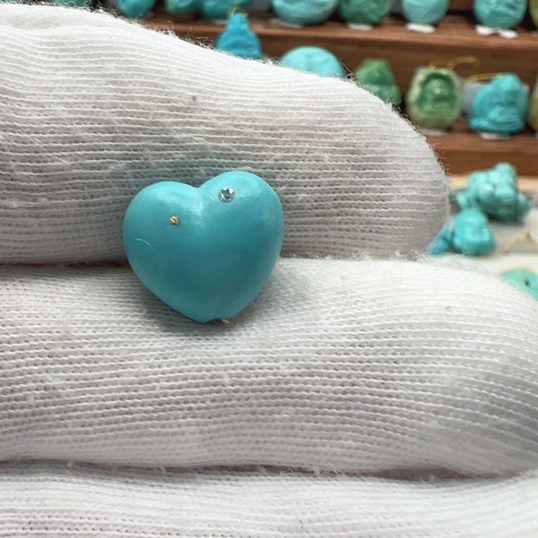 绿松石未镶嵌爱心 12.9mm