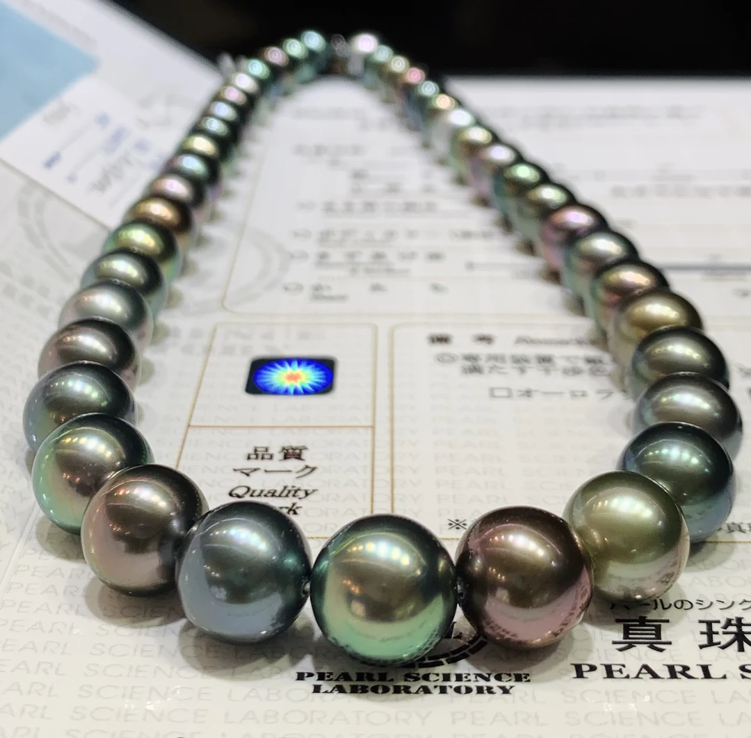 【真科研SK•南漂】大溪地混彩黑珍珠项链天然海水珍珠项链