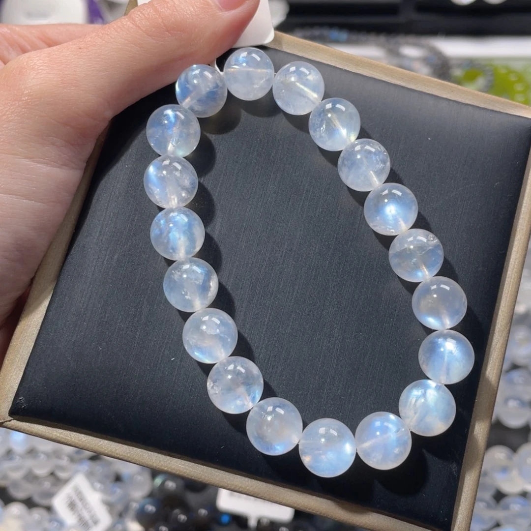 长石手链未镶嵌碎冰冰奶油体蓝月光10m+